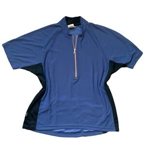 ZOIC Mens Mountain Bike Jersey 1/2 Zip Sz L Blue/Black #51K